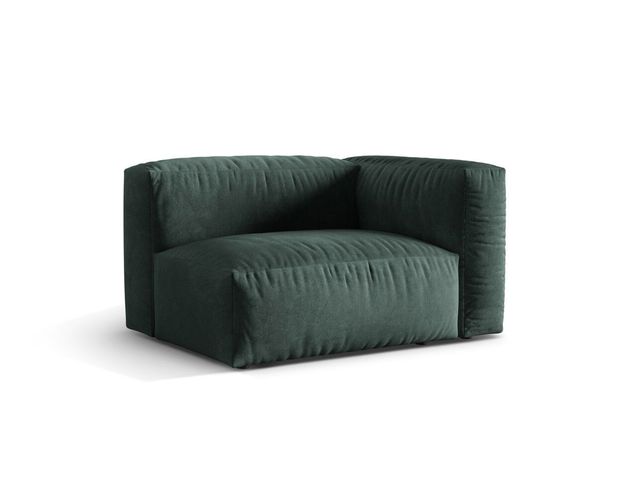 Modul dreapta pentru canapea, 1 loc, Martina-120, Micadoni Home, 121x106x75 cm, catifea, petrol