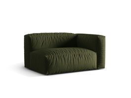 Modul dreapta pentru canapea, 1 loc, Martina-169, Micadoni Home, 160x106x75 cm, tesatura structurata catifelata, verde