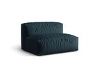 Modul pentru canapea, 1 loc, Martina-169, Micadoni Home, 132x106x75 cm, tesatura structurata catifelata, albastru jeans