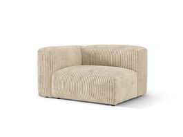 Modul stanga pentru canapea, 1 loc, Martina-212, Micadoni Home, 121x106x75 cm, velur, bej deschis