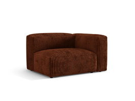 Modul dreapta pentru canapea, 1 loc, Martina-212, Micadoni Home, 121x106x75 cm, velur, caramiziu