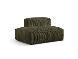 Modul stanga pentru canapea, 2 locuri, Martina-212, Micadoni Home, 133x106x75 cm, velur, verde muschi