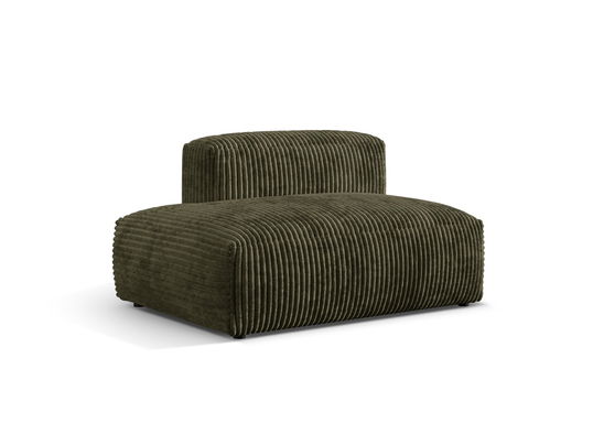 Modul stanga pentru canapea, 2 locuri, Martina-212, Micadoni Home, 133x106x75 cm, velur, verde muschi