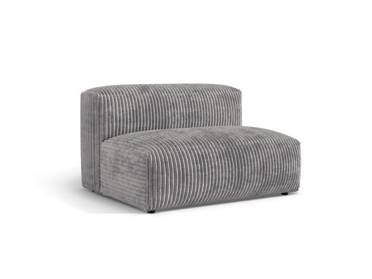 Modul pentru canapea, 1 loc, Martina-212, Micadoni Home, 132x106x75 cm, velur, gri deschis