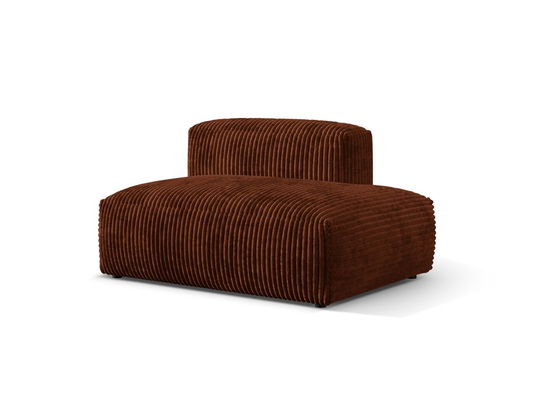 Modul dreapta pentru canapea, 2 locuri, Martina-212, Micadoni Home, 133x106x75 cm, velur, caramiziu