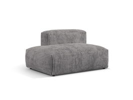 Modul stanga pentru canapea, 2 locuri, Martina-212, Micadoni Home, 133x106x75 cm, velur, gri deschis