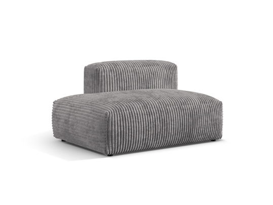 Modul stanga pentru canapea, 2 locuri, Martina-212, Micadoni Home, 133x106x75 cm, velur, gri deschis