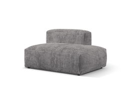 Modul dreapta pentru canapea, 2 locuri, Martina-212, Micadoni Home, 133x106x75 cm, velur, gri deschis