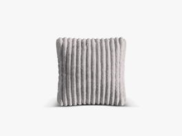 Perna decorativa, Martina-212, Micadoni Home, 40x40 cm, velur, gri deschis