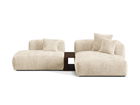 Coltar modular dreapta 2 locuri, Martina-212, Micadoni Home, 285x176x75 cm, velur, bej deschis