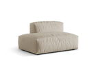 Modul stanga pentru canapea, 2 locuri, Martina-169, Micadoni Home, 133x106x75 cm, tesatura structurata catifelata, bej deschis