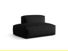 Modul stanga pentru canapea, 2 locuri, Martina-169, Micadoni Home, 133x106x75 cm, tesatura structurata catifelata, negru
