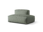 Modul dreapta pentru canapea, 2 locuri, Martina-169, Micadoni Home, 133x106x75 cm, tesatura structurata catifelata, verde muschi