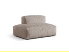 Modul stanga pentru canapea, 2 locuri, Martina-169, Micadoni Home, 133x106x75 cm, tesatura structurata catifelata, bej inchis