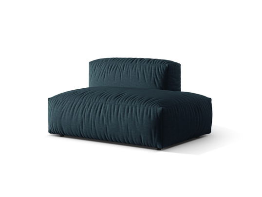 Modul dreapta pentru canapea, 2 locuri, Martina-169, Micadoni Home, 133x106x75 cm, tesatura structurata catifelata, albastru jeans