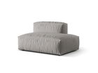 Modul dreapta pentru canapea, 2 locuri, Martina-169, Micadoni Home, 133x106x75 cm, tesatura structurata catifelata, gri deschis