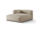 Sezlong modular living stanga 1 loc, Martina-169, Micadoni Home, 176x123x75 cm, tesatura structurata catifelata, bej deschis