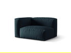 Modul stanga pentru canapea, 1 loc, Martina-169, Micadoni Home, 121x106x75 cm, tesatura structurata catifelata, albastru jeans