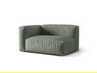 Modul stanga pentru canapea, 1 loc, Martina-169, Micadoni Home, 160x106x75 cm, tesatura structurata catifelata, verde muschi