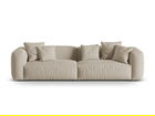 Canapea modulara 4 locuri, Martina-169, Micadoni Home, 320x106x75 cm, tesatura structurata catifelata, bej deschis