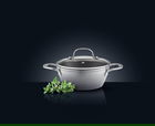 Oala cu capac Bubble, Ambition, 20 cm, 2 L, aluminiu, gri