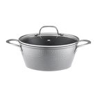 Oala cu capac Bubble, Ambition, 24 cm, 3.7 L, aluminiu, gri