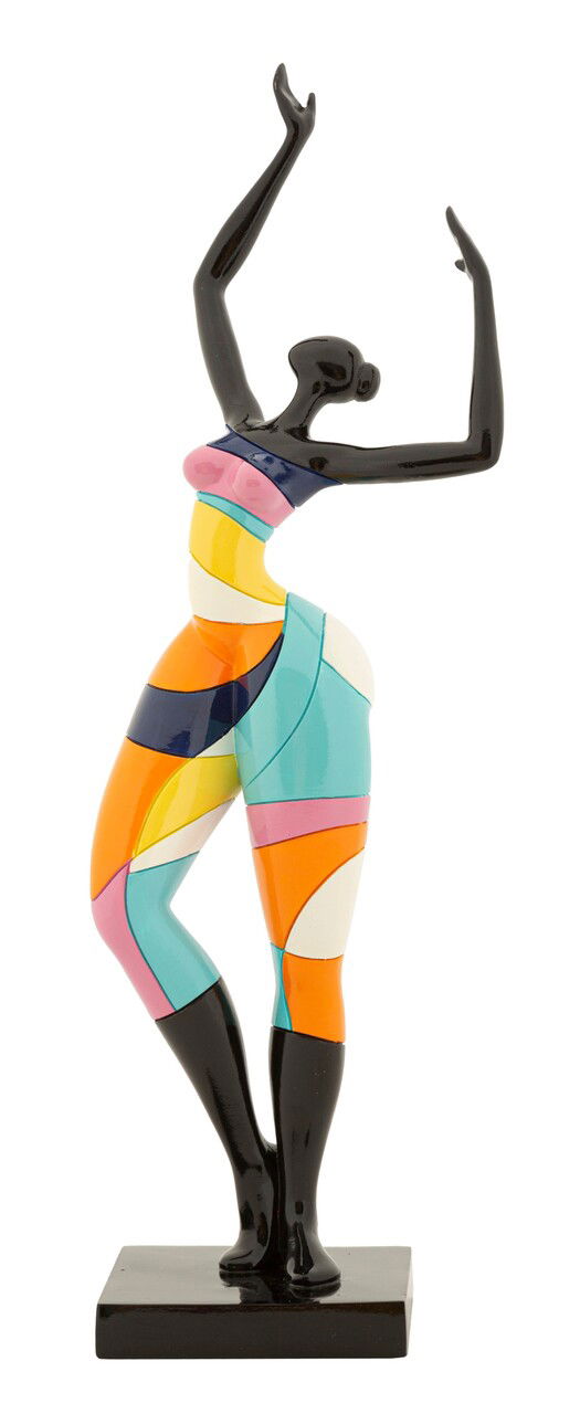 Figurina decorativa Dancing Girl Rubic -A, Mauro Ferretti, 12.5x10x38 cm, polirasina, multicolor