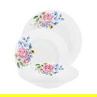 Serviciu de masa 18 piese Fiorella, Domotti, 6 persoane, portelan, multicolor