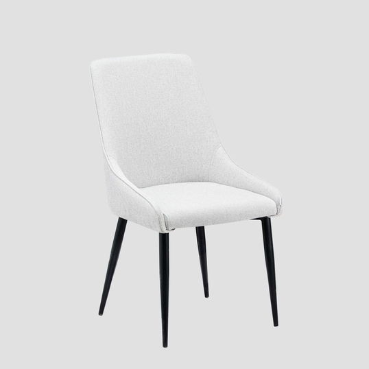 Scaun Sabor, Homla, 52x52x93.5 cm, metal/MDF/poliester, gri deschis
