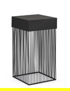 Masuta de cafea Yasline, Bizzotto, 30x30x60 cm, otel, negru
