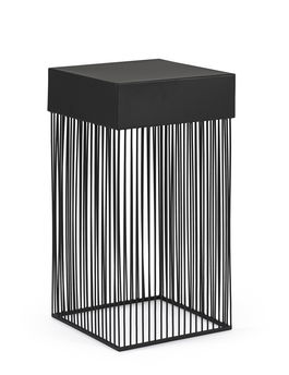 Masuta de cafea Yasline, Bizzotto, 30x30x60 cm, otel, negru