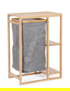 Cos de rufe cu rafturi din bambus Phillip, Bizzotto, 46.5x30x70 cm, bambus/MDF, natural