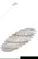 Lustra Praia, Bizzotto, D50.5x47 cm, 1 x E27, 40W, metal/ratan, alb