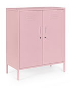 Bufet inferior Cambridge, Bizzotto, 2 rafturi reglabile, 80x40x101.5 cm, otel, roz pastel