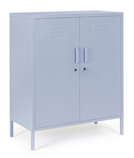 Bufet inferior Cambridge, Bizzotto, 2 rafturi reglabile, 80x40x101.5 cm, otel, albastru deschis