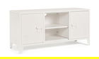 Comoda TV Cambridge, Bizzotto, 1 raft reglabil, 120.5x40x58.5 cm, otel, crem