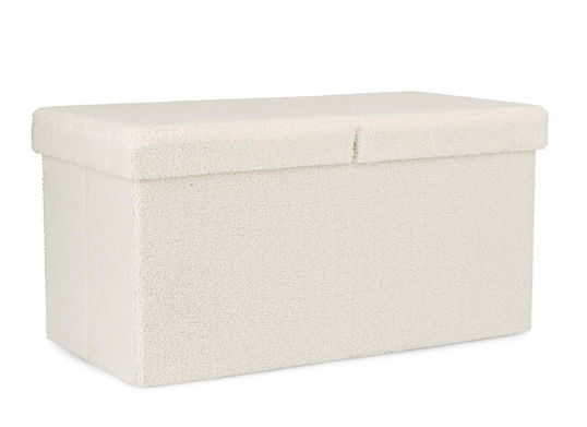 Taburet Joris, Bizzotto, 76x38x38 cm, poliester Boucle, alb