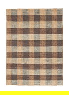Covor Ruanda Squares, Bizzotto, 160x230 cm, iuta, tesut manual, maro