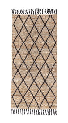Covor Shaila, Bizzotto, 70x140 cm, iuta, natural/negru