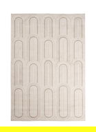 Covor Zina, Bizzotto, 160x230 cm, polipropilena/poliester, crem/gri