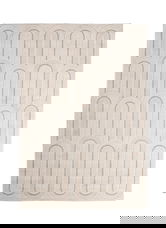 Covor Zina, Bizzotto, 160x230 cm, polipropilena/poliester, crem/gri