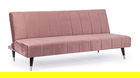 Canapea 3 locuri Alma, Bizzotto, 180x88x82 cm, lemn de eucalipt/catifea, roz pastel