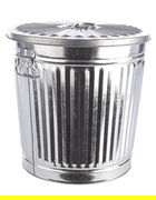 Cos de gunoi London, Bizzotto, D36x37 cm, 35L, zinc galvanizat, argintiu