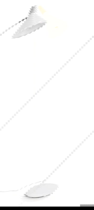 Lampadar Brill, Bizzotto, 31x20x148 cm, 1 x E27, 25W, otel/lemn de pin, alb