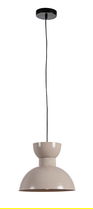 Lustra Jabalpur, Bizzotto, D30x25 cm, 1 x E27, 25W, metal/bumbac, bej