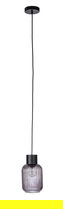Lustra Showy, Bizzotto, D15x120 cm, 1 x E27, 60W, otel/sticla, gri/negru