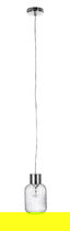 Lustra Showy, Bizzotto, D15x120 cm, 1 x E27, 60W, otel/sticla, transparent/argintiu
