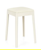 Scaun Scooby, Bizzotto, 34x34x49 cm, piele ecologica/polipropilena, alb