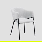 Scaun Prazer, Homla, 60.5x55x78 cm, metal/catifea din poliester, gri