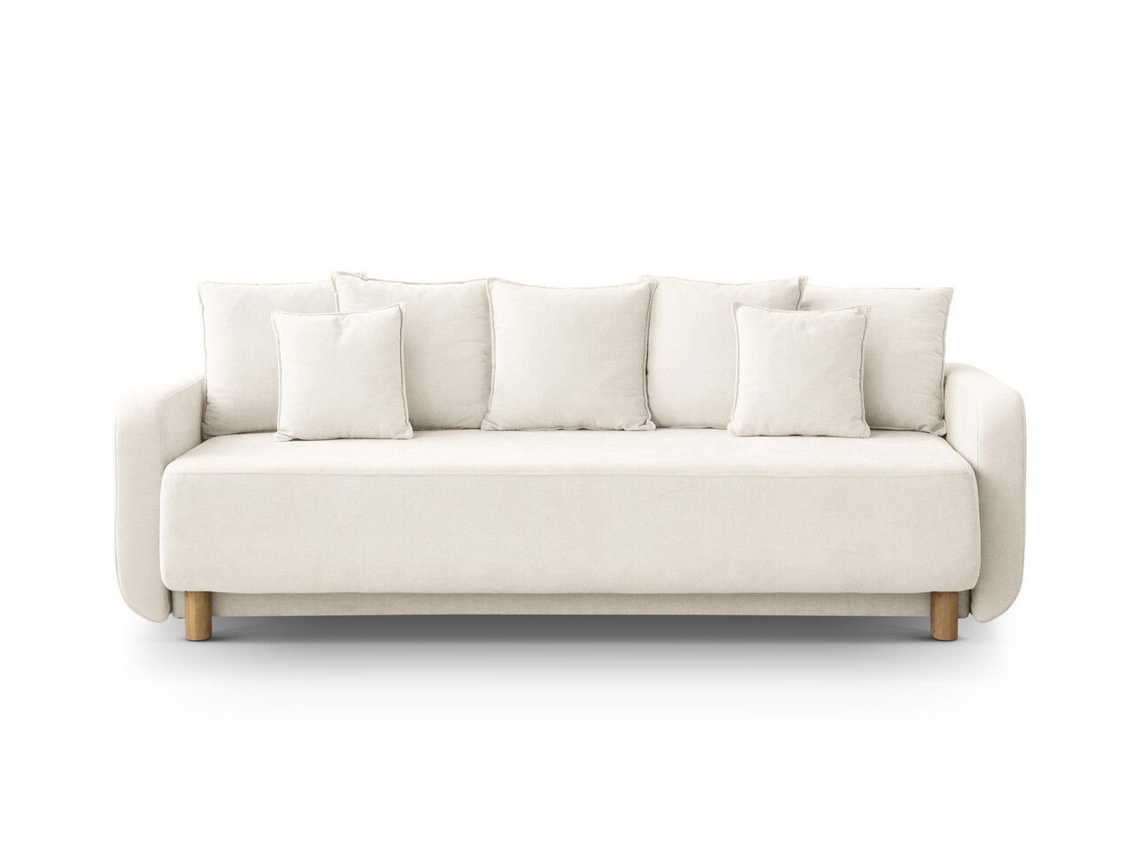 Canapea extensibila 3 locuri, cu lada depozitare, Elen-211, Micadoni Home, 231x106x86 cm, tesatura structurata chenille, ivoriu